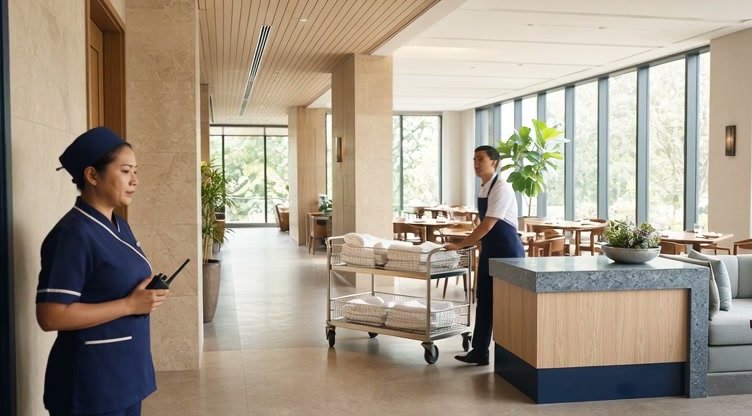 Generated hotel & f&b scene; not a customer photograph