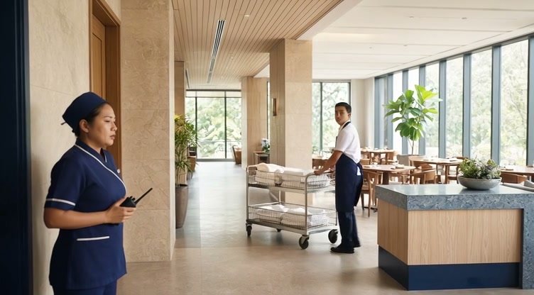 Illustrative hotel & f&b setting