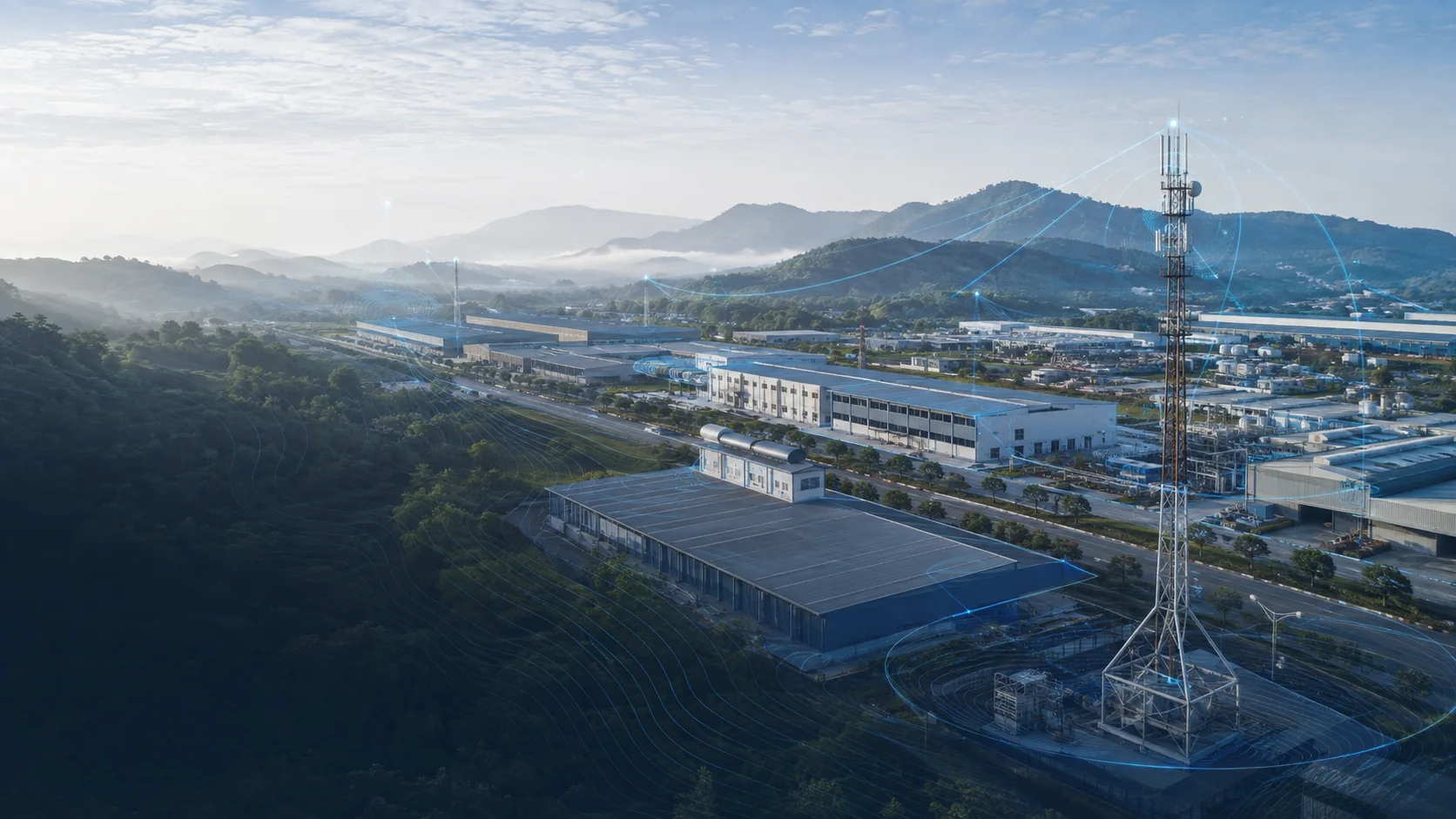 Illustrative Malaysian industrial site considered for an RF site survey