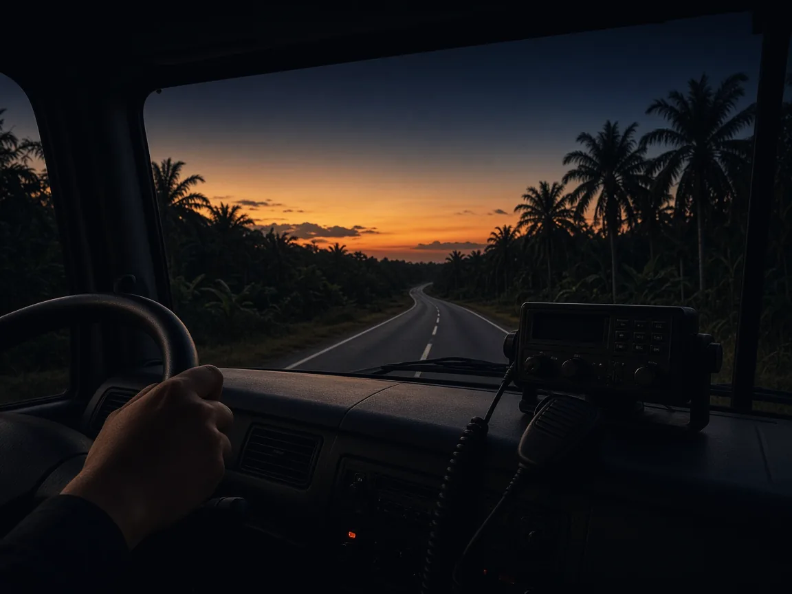 Illustration: vehicle radio on a dashboard